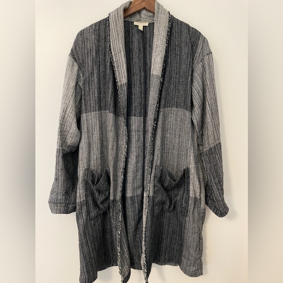 Eileen Fisher Sweaters - Eileen Fisher Organic Cotton Long Line Open Cardigan Size S/M
